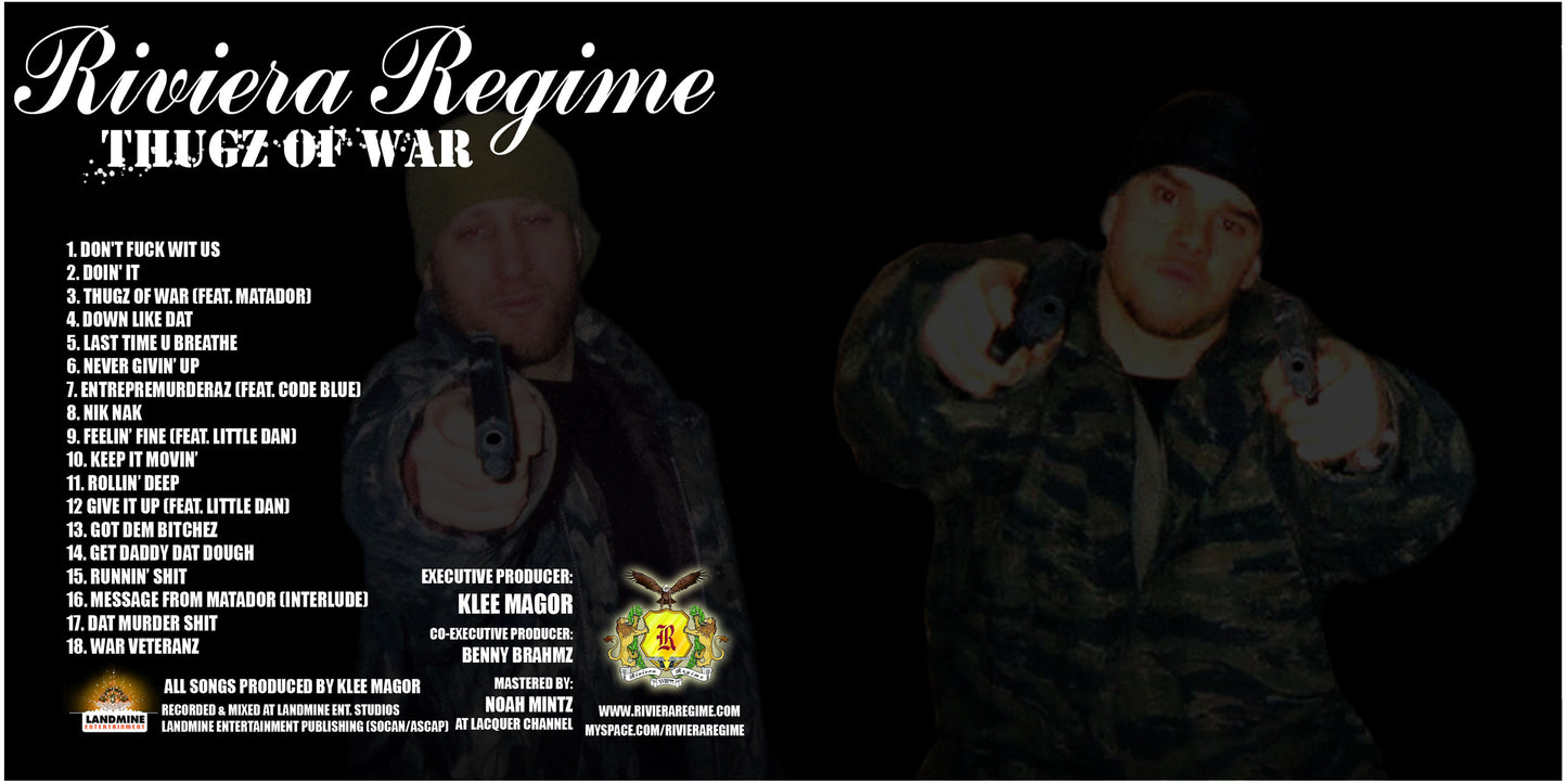 Riviera Regime - THUGZ OF WAR - CD Album